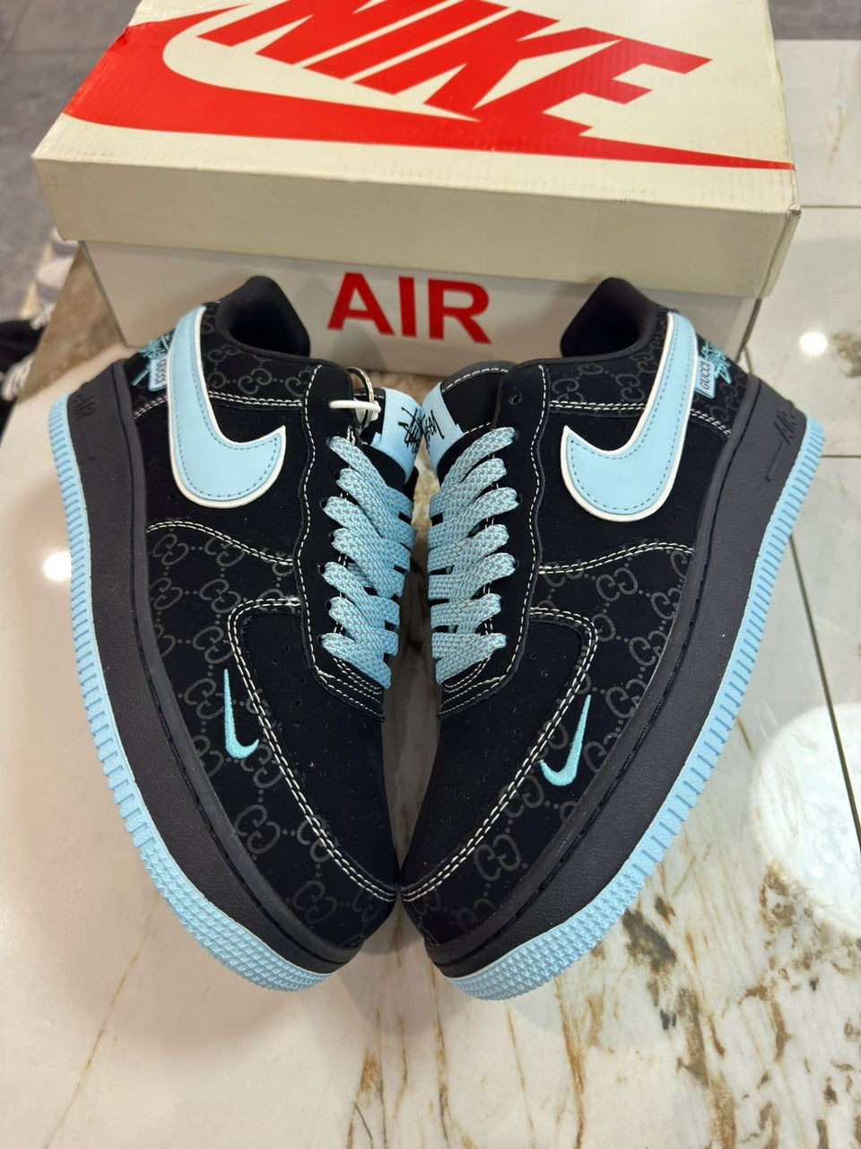 Nike AirForce 1 X Gucci GG Blue 2025